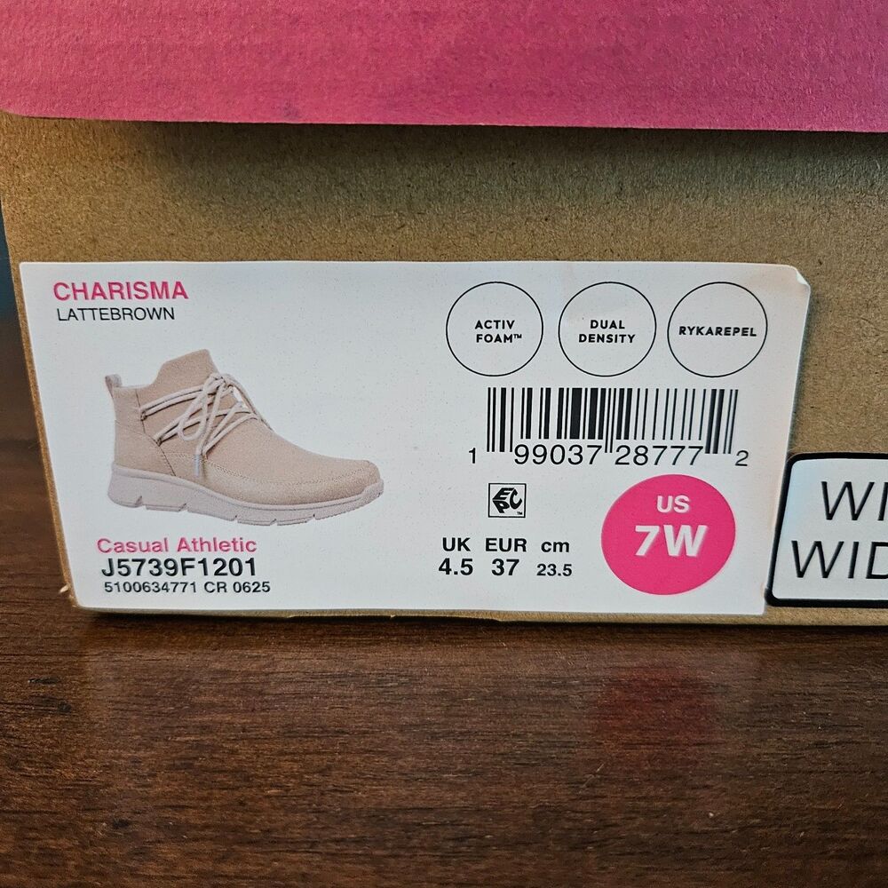 NIB Ryka Charisma Latte Brown Athletic Booties Boots Mud/Water Repellent Sz 7W - Picture 8 of 8